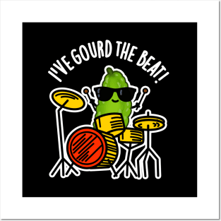 I've Gourd The Beat Cute Drummer Veggie Pun Posters and Art